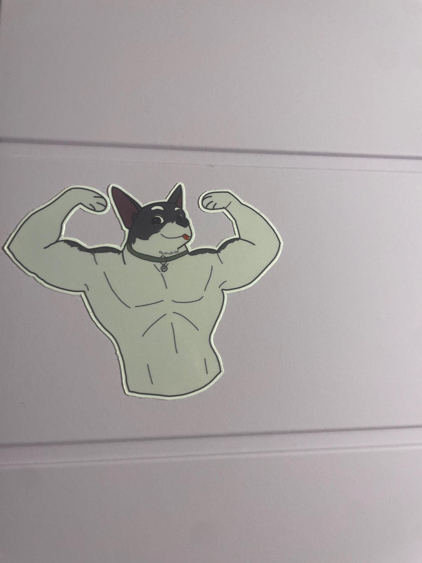 Beefcake Dog Sticker