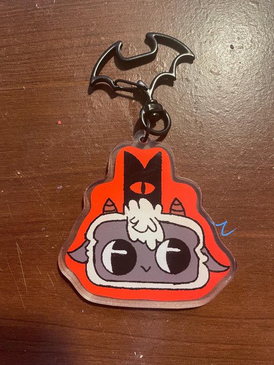 cult leader keychain (double sided)